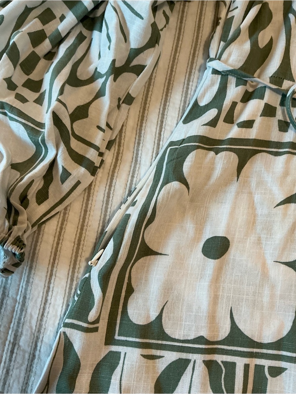 Petal & Pup Sage Green and White Printed Maxi Dress - Picture 8 of 9